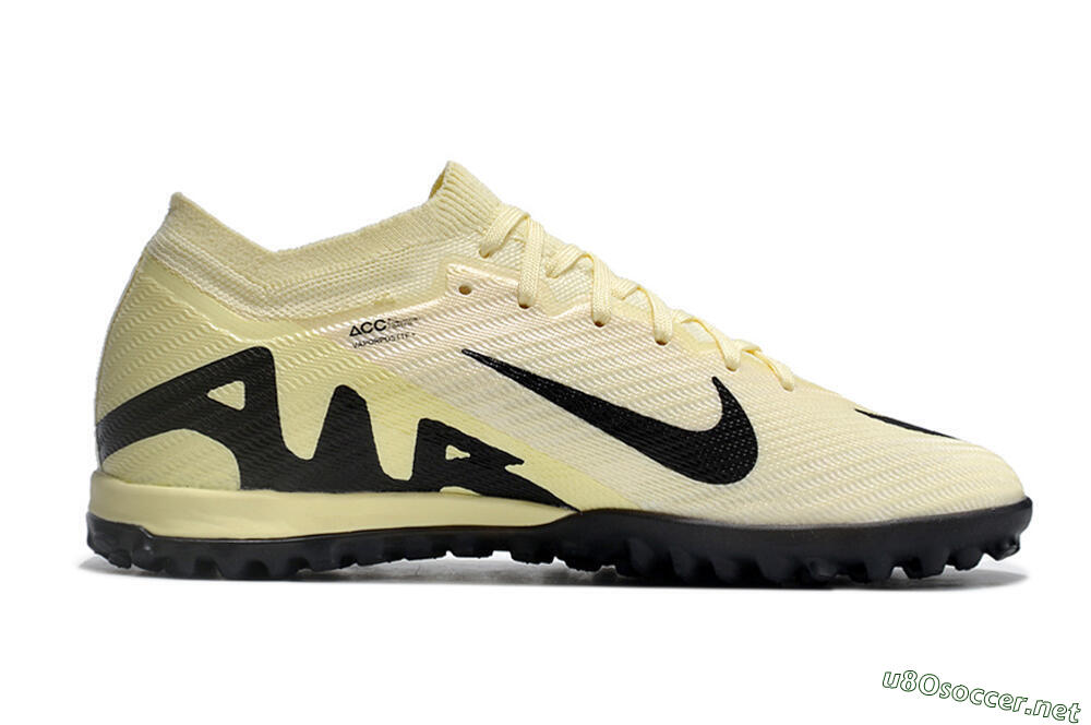 Men's Nike Air Zoom Mercurial Vapor 15 Elite TF Football Shoes - Beige/Black 5