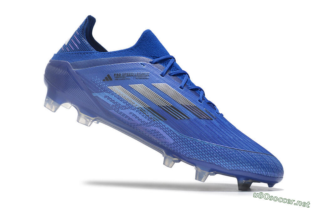 Men's Adidas F50 Adizero FG Football Boots - Blue/Silver/Black 4