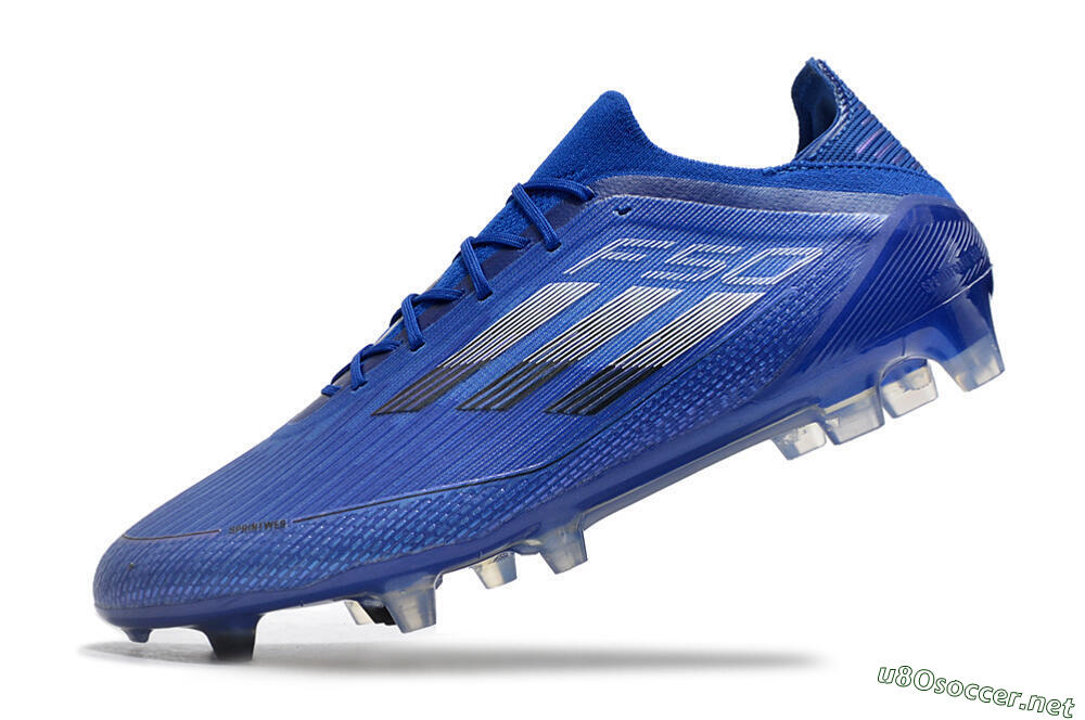Men's Adidas F50 Adizero FG Football Boots - Blue/Silver/Black 5