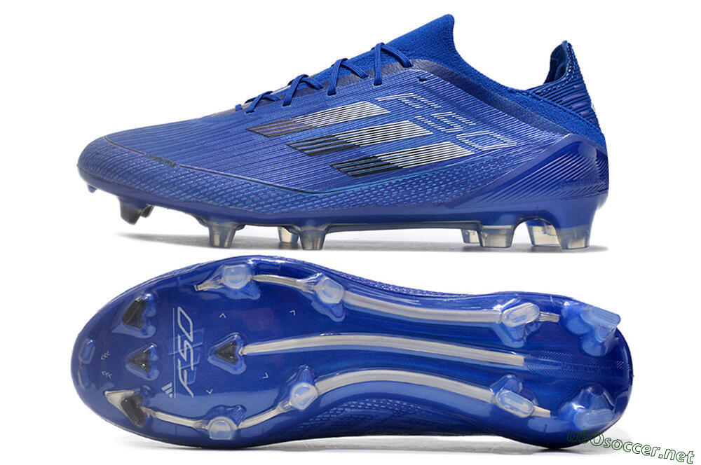 Men's Adidas F50 Adizero FG Football Boots - Blue/Silver/Black 1