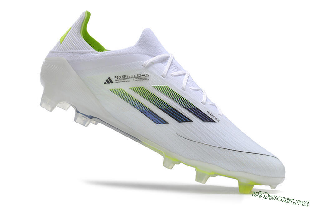 Men's Adidas F50 Adizero FG Football Boots - White/Black/Yellow 4