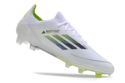 Men's Adidas F50 Adizero FG Football Boots - White/Black/Yellow