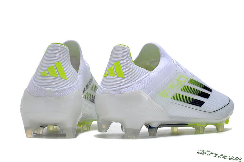 Men's Adidas F50 Adizero FG Football Boots - White/Black/Yellow 6