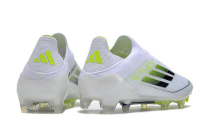 Men's Adidas F50 Adizero FG Football Boots - White/Black/Yellow