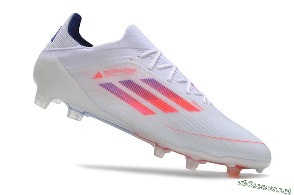 Men's Adidas F50 Adizero FG Football Boots - White/Red/Blue 4