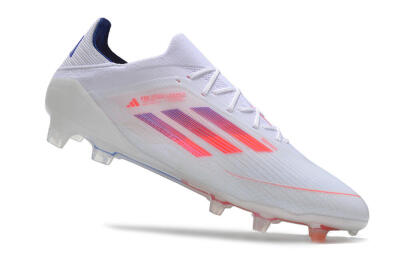 Men's Adidas F50 Adizero FG Football Boots - White/Red/Blue