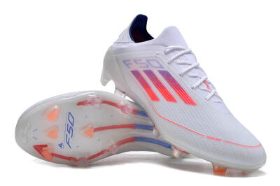 Men's Adidas F50 Adizero FG Football Boots - White/Red/Blue