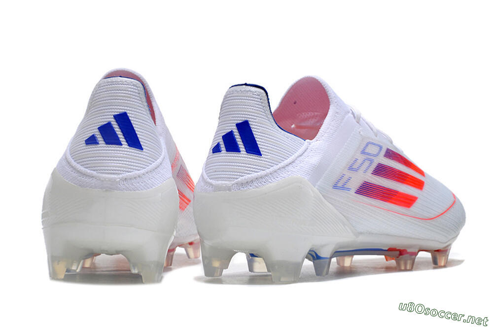 Men's Adidas F50 Adizero FG Football Boots - White/Red/Blue 6