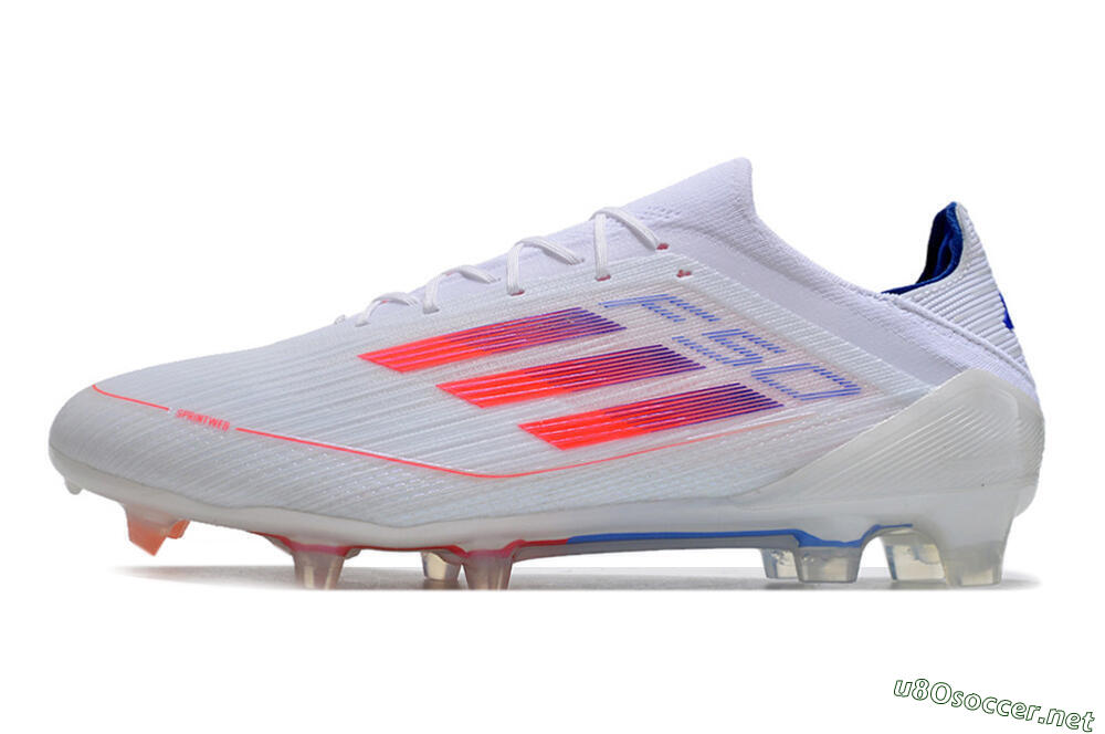Men's Adidas F50 Adizero FG Football Boots - White/Red/Blue 0