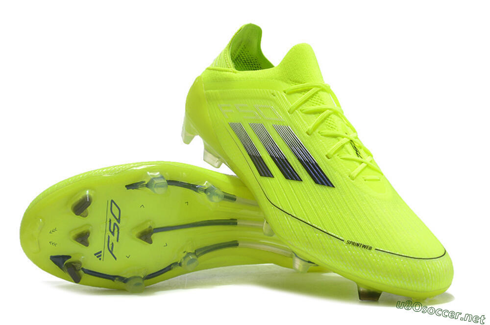 Men's Adidas F50 Adizero FG Football Boots - Yellow/Black 3