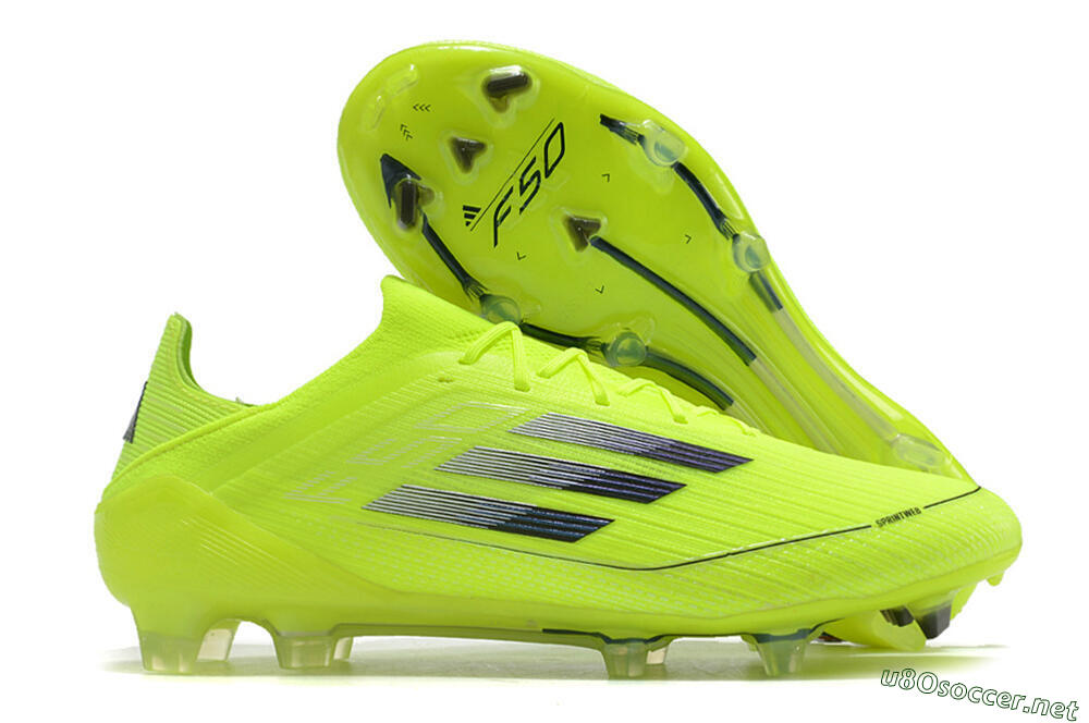 Men's Adidas F50 Adizero FG Football Boots - Yellow/Black 2