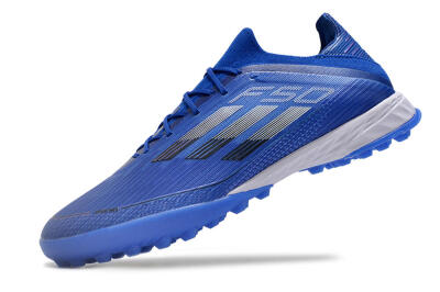 Men's Adidas F50 Adizero TF Football Shoes - Blue/Silver/Black