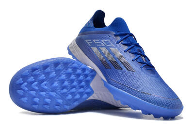 Men's Adidas F50 Adizero TF Football Shoes - Blue/Silver/Black