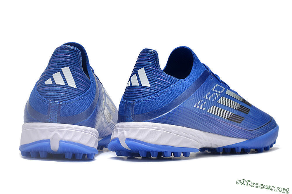 Men's Adidas F50 Adizero TF Football Shoes - Blue/Silver/Black 6