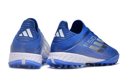 Men's Adidas F50 Adizero TF Football Shoes - Blue/Silver/Black