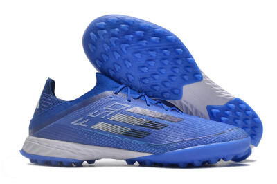 Men's Adidas F50 Adizero TF Football Shoes - Blue/Silver/Black