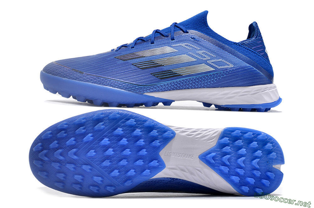 Men's Adidas F50 Adizero TF Football Shoes - Blue/Silver/Black 1