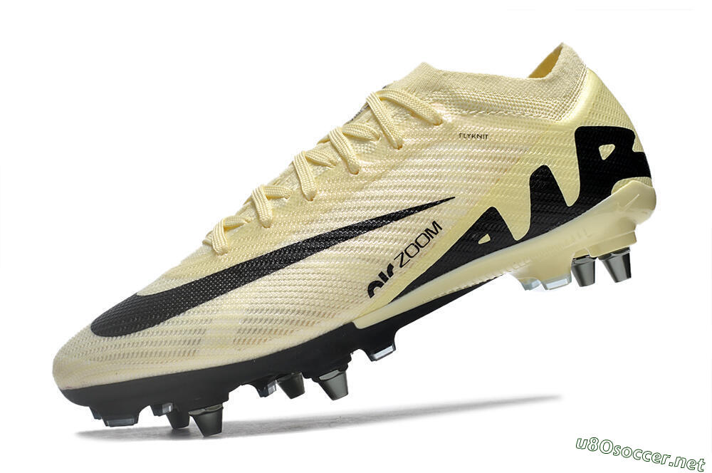 Men's Nike Air Zoom Mercurial Vapor 15 Elite SG Football Boots - Beige/Black 5
