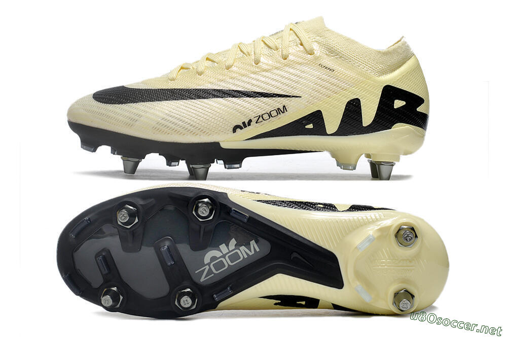 Men's Nike Air Zoom Mercurial Vapor 15 Elite SG Football Boots - Beige/Black 1