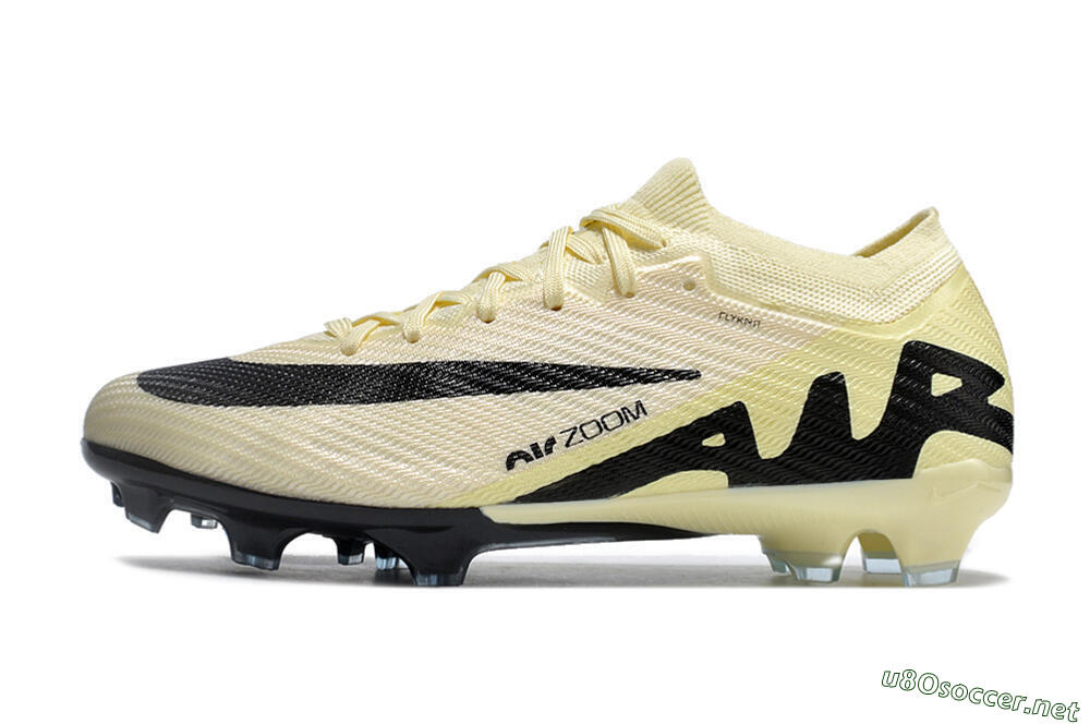 Men's Nike Air Zoom Mercurial Vapor 15 Elite FG Football Boots - White/Black/Beige 0