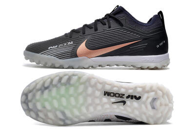 Unisex Nike Air Zoom Mercurial Vapor 15 Pro TF Football Shoes - Black/Gold/White