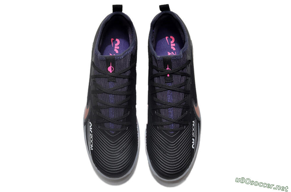 Unisex Nike Air Zoom Mercurial Vapor 15 Pro TF Football Shoes - Black/Gold/White 4