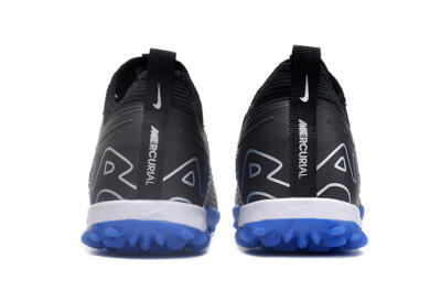 Unisex Nike Air Zoom Mercurial Vapor 15 Pro TF Football Shoes - Black/White/Blue