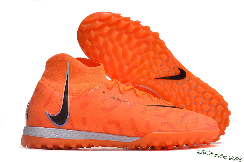 Men's Nike Phantom Luna Elite NU TF Football Shoes - Orange/Purple/Black 2
