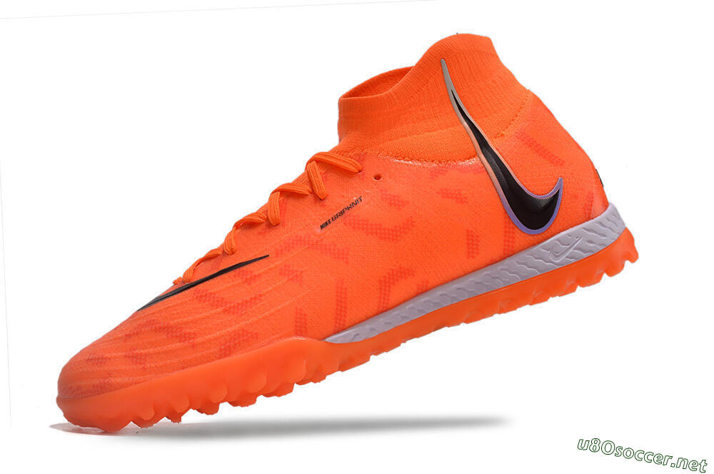 Men's Nike Phantom Luna Elite NU TF Football Shoes - Orange/Purple/Black 4