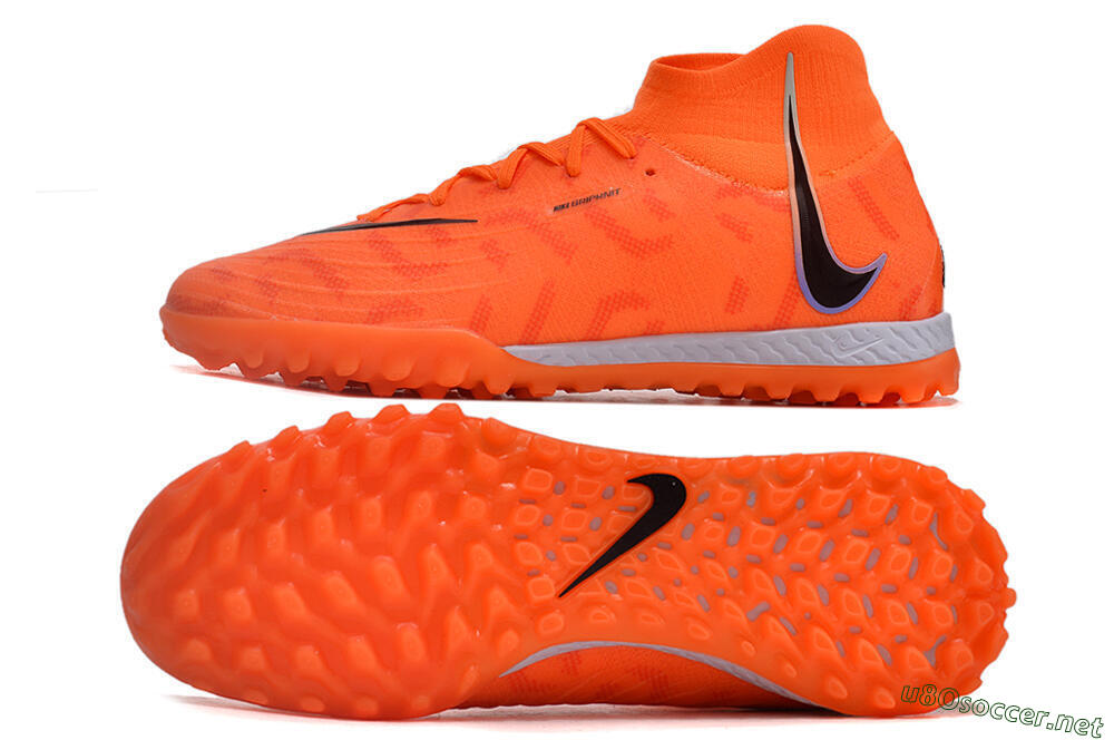 Men's Nike Phantom Luna Elite NU TF Football Shoes - Orange/Purple/Black 1