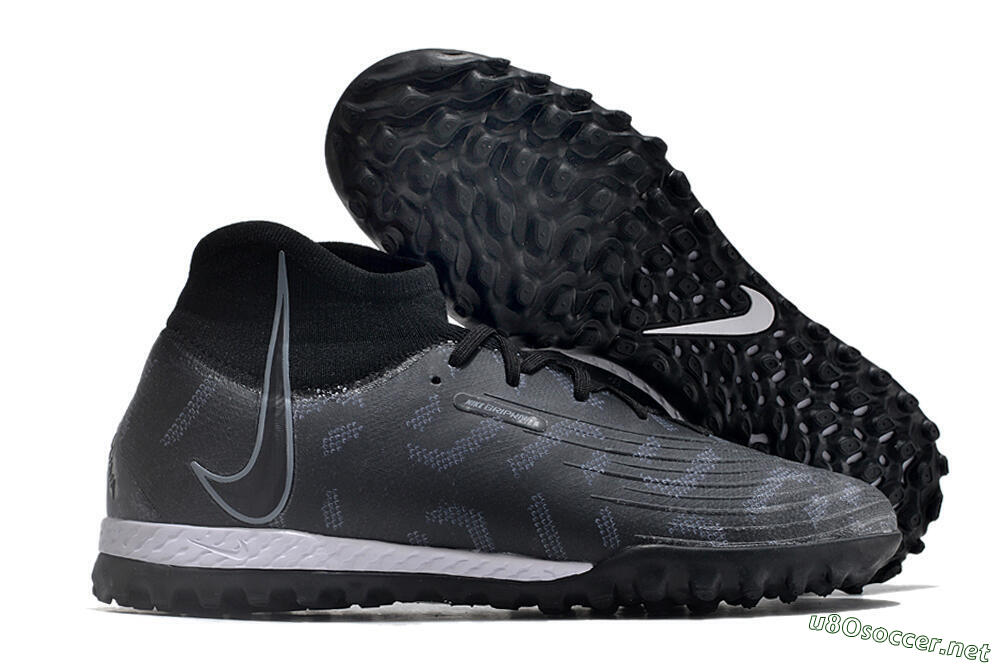 Men's Nike Phantom Luna Elite NU TF Football Shoes - Black/Grey/White 2
