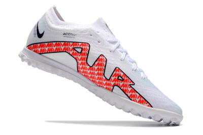 Men's Nike Air Zoom Mercurial Vapor 15 Elite TF Football Shoes - White/Red/Black