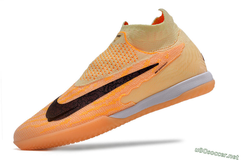 Men's Nike Phantom GX Elite DF Link IC Football Shoes - Orange/Pink/Black 5