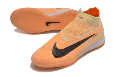 Men's Nike Phantom GX Elite DF Link IC Football Shoes - Orange/Pink/Black