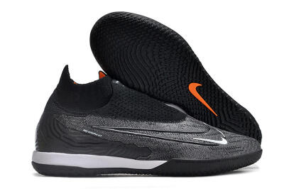 Men's Nike Phantom GX Elite DF Link IC Football Shoes - Grey/Black/White