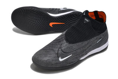 Men's Nike Phantom GX Elite DF Link IC Football Shoes - Grey/Black/White