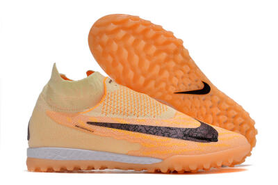 Men's Nike Phantom GX Elite DF Link TF Football Shoes - Orange/Pink/Black