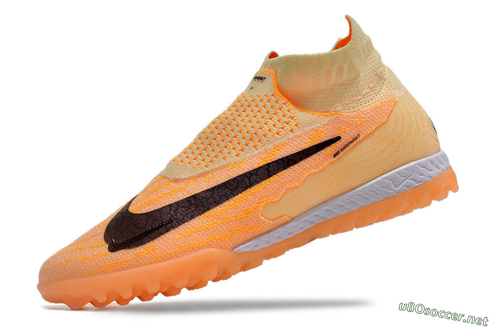 Men's Nike Phantom GX Elite DF Link TF Football Shoes - Orange/Pink/Black 4