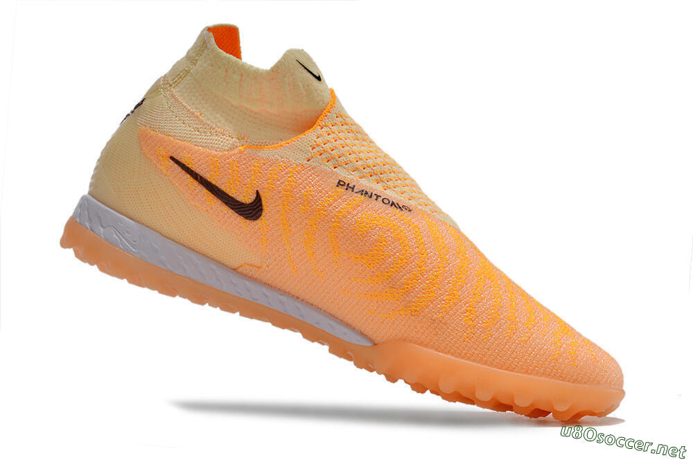 Men's Nike Phantom GX Elite DF Link TF Football Shoes - Orange/Pink/Black 6