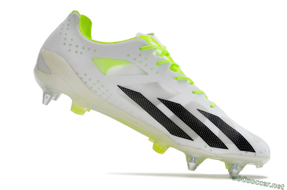 Men's Adidas X Crazyfast.1 SG Football Boots - White/Black/Green 4