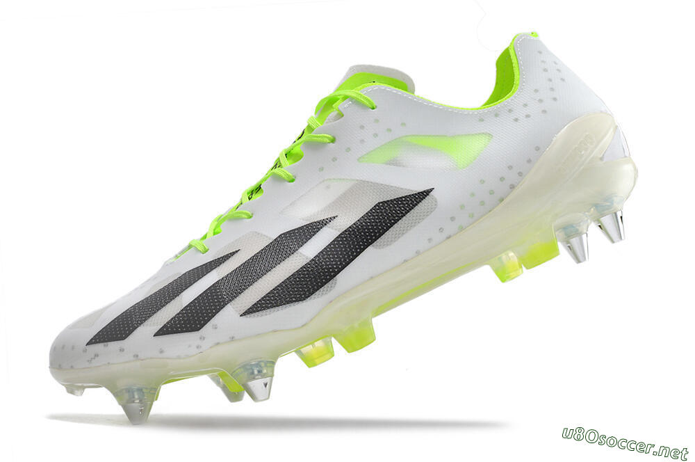 Men's Adidas X Crazyfast.1 SG Football Boots - White/Black/Green 5
