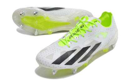 Men's Adidas X Crazyfast.1 SG Football Boots - White/Black/Green
