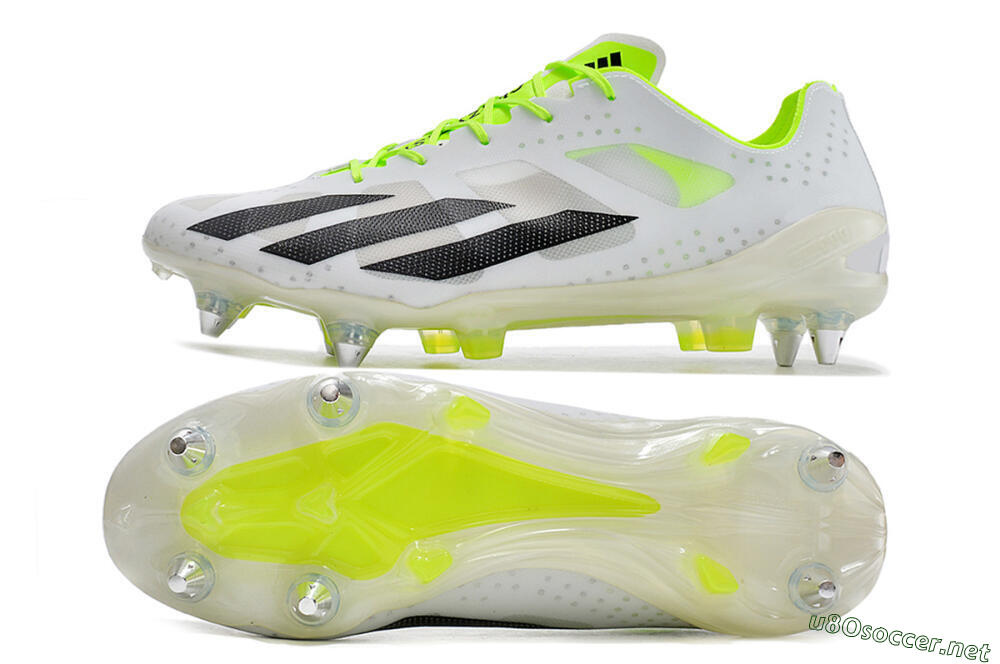 Men's Adidas X Crazyfast.1 SG Football Boots - White/Black/Green 1