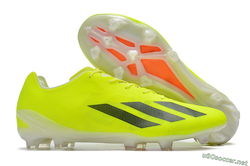 Men's Adidas X Crazyfast+ FG Football Boots - Yellow/Black 2