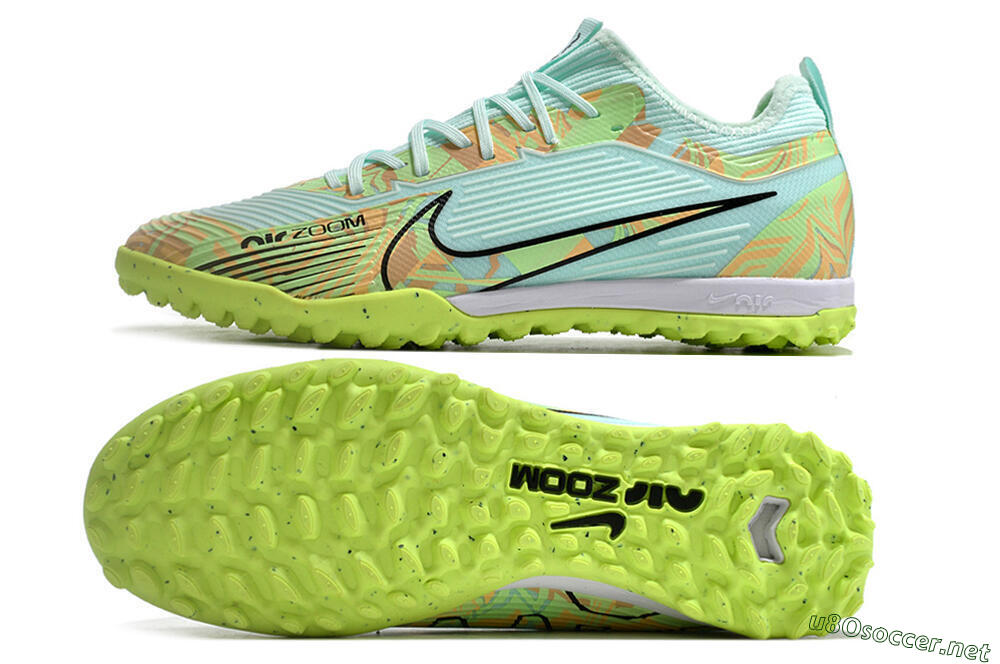 Unisex Nike Air Zoom Mercurial Vapor 15 Pro TF Football Shoes - Jade/Yellow/Black 1