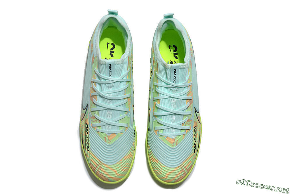 Unisex Nike Air Zoom Mercurial Vapor 15 Pro TF Football Shoes - Jade/Yellow/Black 4