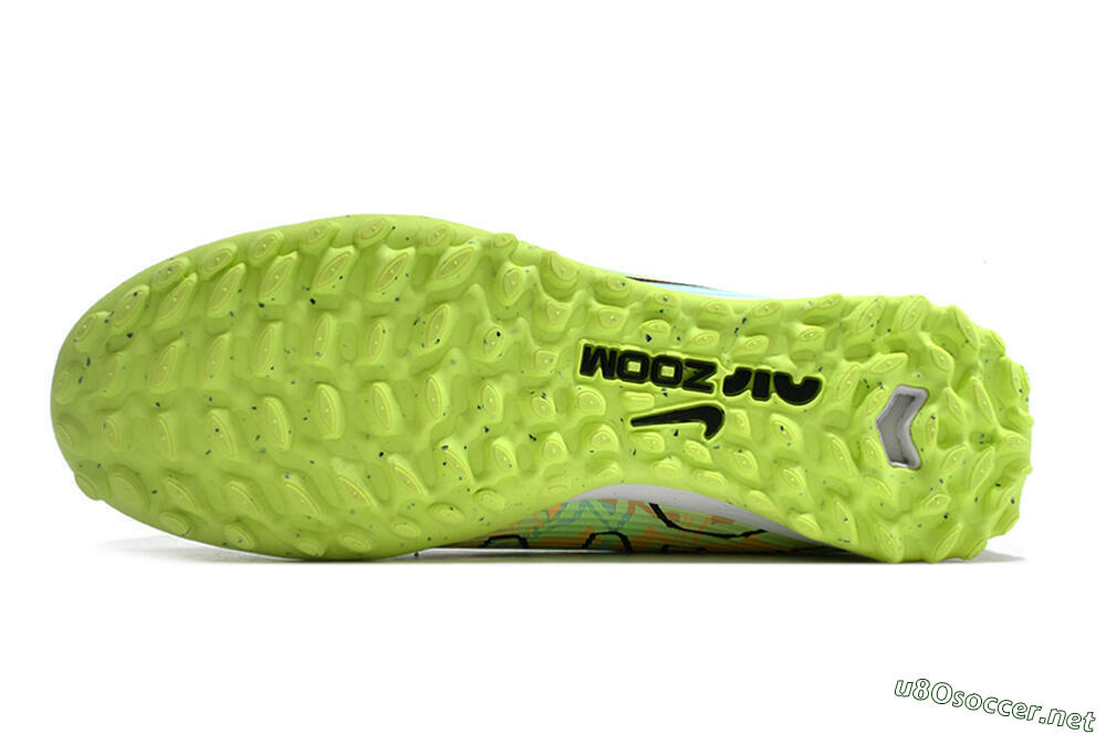 Unisex Nike Air Zoom Mercurial Vapor 15 Pro TF Football Shoes - Jade/Yellow/Black 6