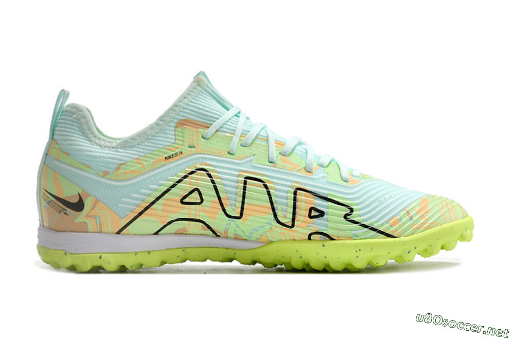 Unisex Nike Air Zoom Mercurial Vapor 15 Pro TF Football Shoes - Jade/Yellow/Black 7