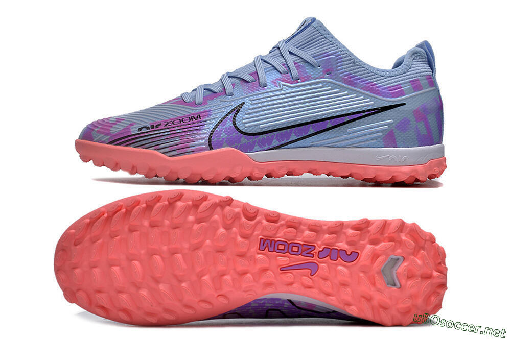 Unisex Nike Air Zoom Mercurial Vapor 15 Pro TF Football Shoes - Silver/Purple/Red 1