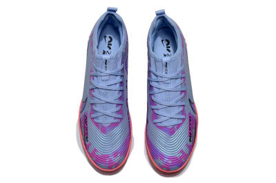 Unisex Nike Air Zoom Mercurial Vapor 15 Pro TF Football Shoes - Silver/Purple/Red
